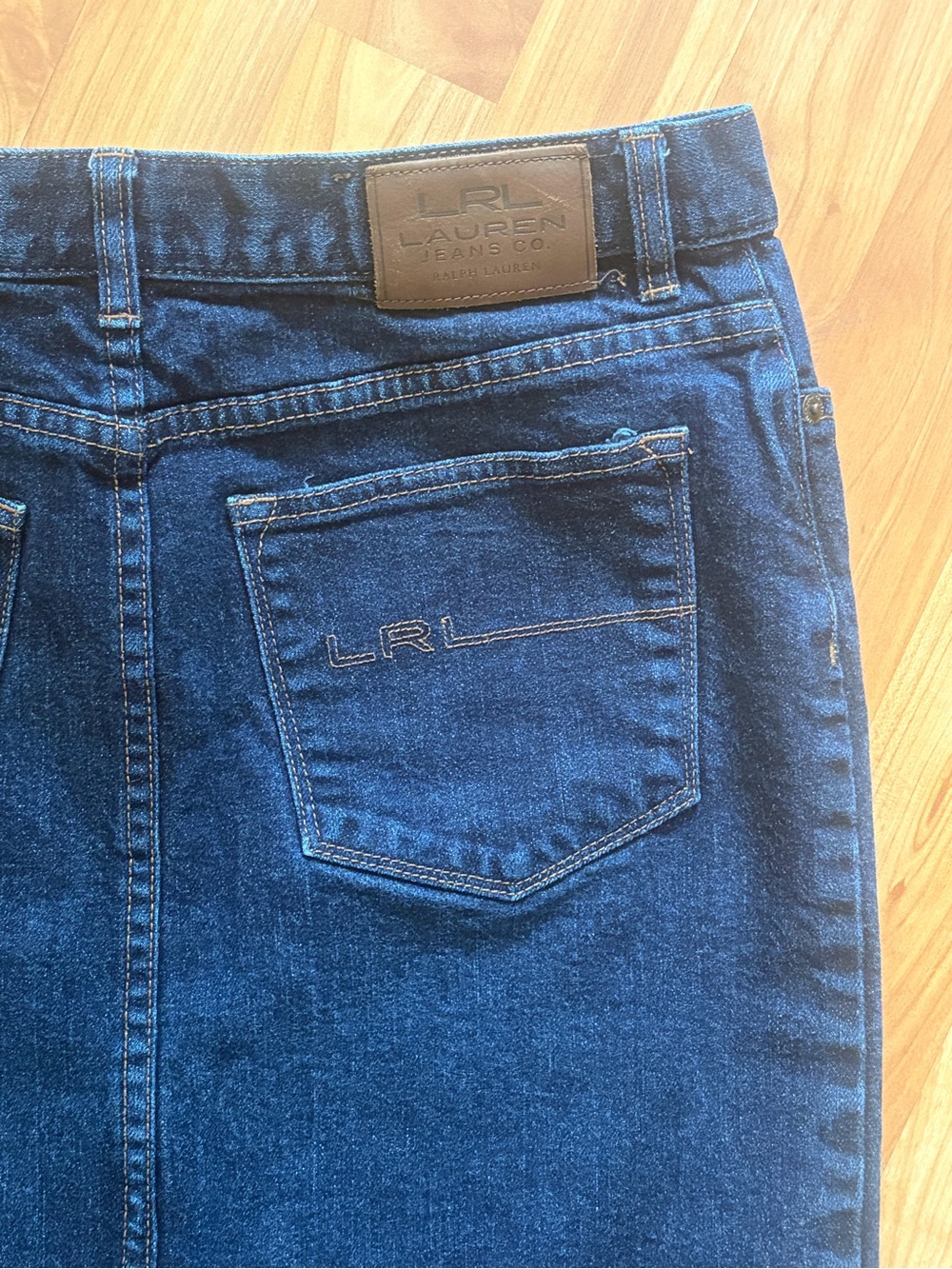 Lauren Ralph Lauren Dark Wash Denim Pencil Skirt Size 4
